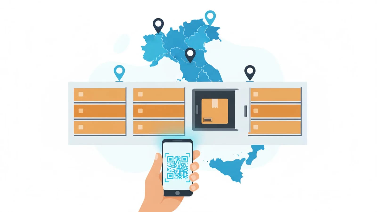 Amazon Locker e punti di ritiro in Italia con armadietti automatici